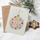 image 3 of Greeting Card Colourful Pattern Bauble Ornament Bright Bold Blank For Him Or Her Art Xmas Christmas Card