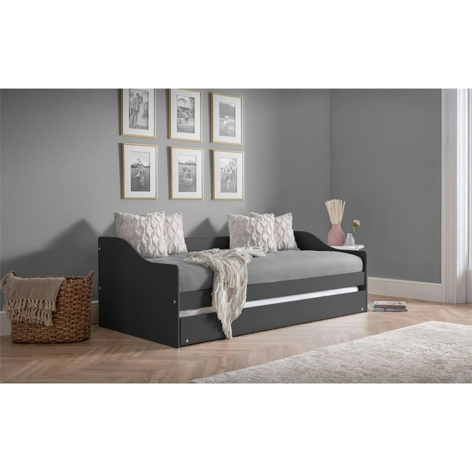 image 1 of Premier Anthracite Day Bed Single 3ft (90cm) + Pull Out Bed (Guest Bed)
