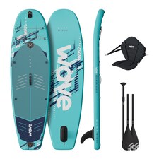 Wave Surf Kids 3.0 2-in-1 Inflatable Paddle Board & Kayak (SUP), 8'6", Ice Blue