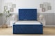 image 1 of Sloomy Vienna Navy Plush Special Bed Frame. With 50" Upholstered Headboard 4' Small Double