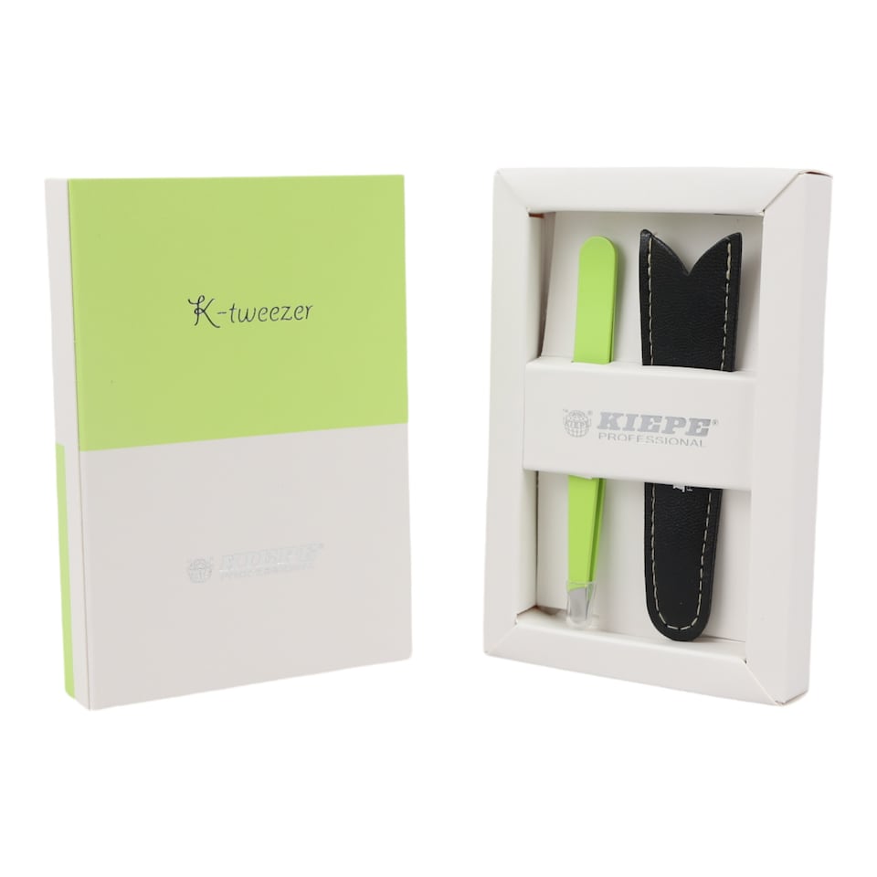image 1 of Kiepe - Tweezer Oblique Tip Lime Green 10cm