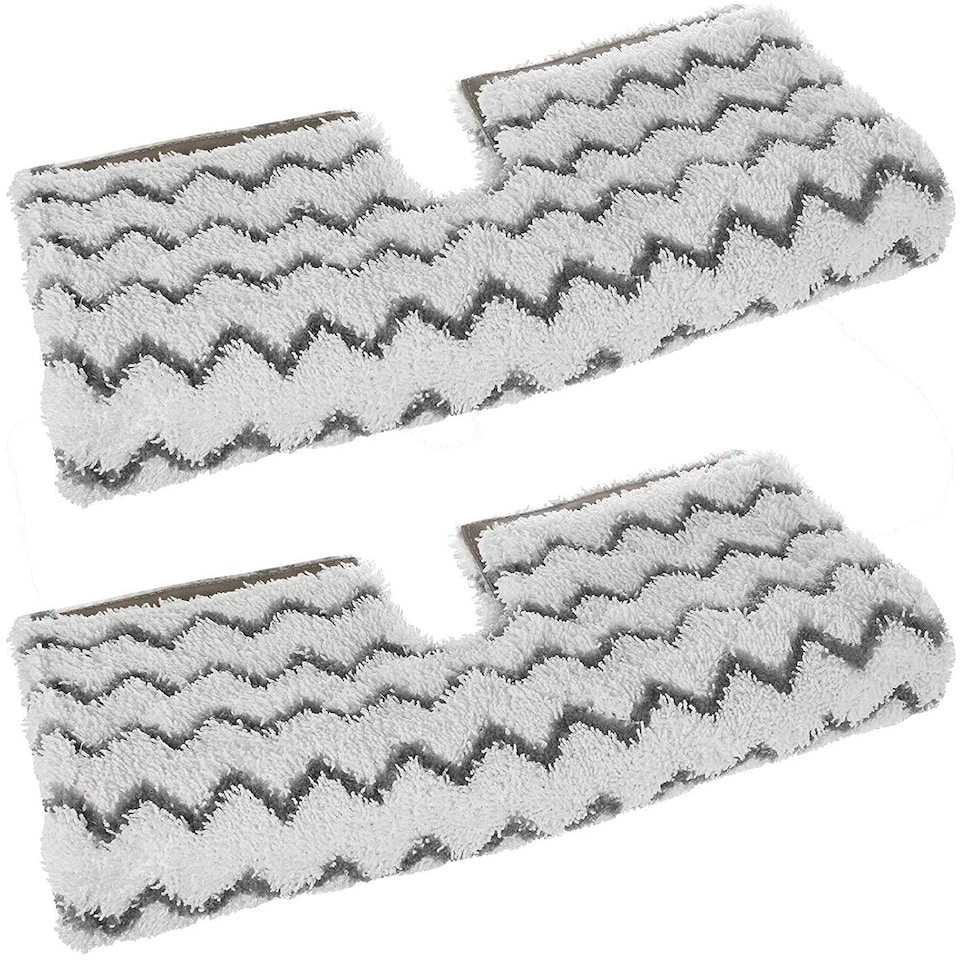 image 1 of SPARES2GO Cover Pads for SHARK Steam Cleaner Mop Dirt Grip S6001 S6003 Klik n' Flip x 2