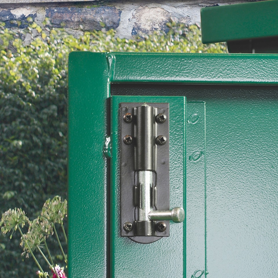 ASGARD Annexe Secured by Design all metal garden shed in GREEN with ...