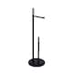 image 3 of Showerdrape Chester Black Toilet Roll Holder & Spare Paper Holder Combination | Black | 1
