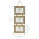 image 3 of Nicola Spring Rustic Wooden Hanging 3 Photo Frame - 6 x 4" - Natural