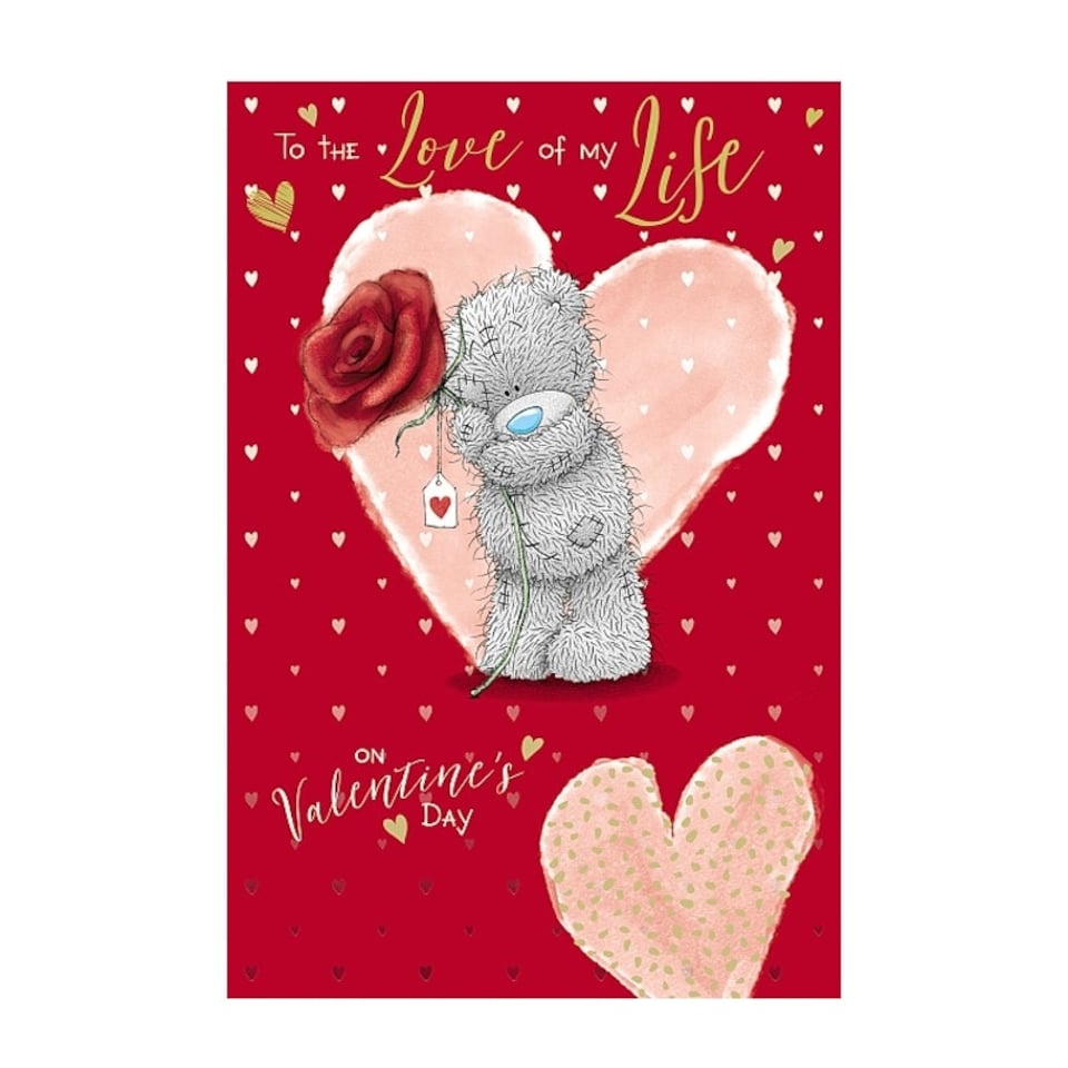 image 1 of Me To You Bear Love of My Life Valentine's Day Card