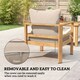 image 6 of Outsunny Garden Chair Cushion with Seat & Back Pad, CUSHION ONLY, Light Grey 