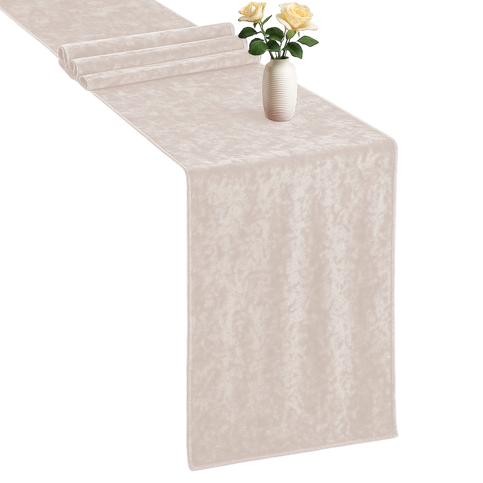 image 1 of Crushed Velvet Table Runner, Glitz Table Runners - 33 x 274cm