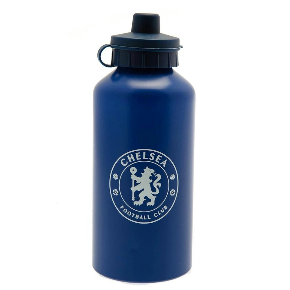 image 1 of Chelsea FC Crest Aluminium Water Bottle - Royal Blue/White - One Size, One Size