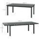 image 5 of Outsunny 246 cm Extending Garden Table, Rectangle Outdoor Dining Table for 6 8, Aluminium Frame for Patio, Balcony Charcoal Grey