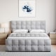 image 4 of Vida Designs Valentina 5ft King Size Ottoman Bed Storage Fabric Upholstered, Crushed Velvet Silver, 150 x 200cm