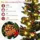 image 7 of COSTWAY 5 FT Artificial Christmas Tree Spiral Pencil Xmas TreeLED Lights Green