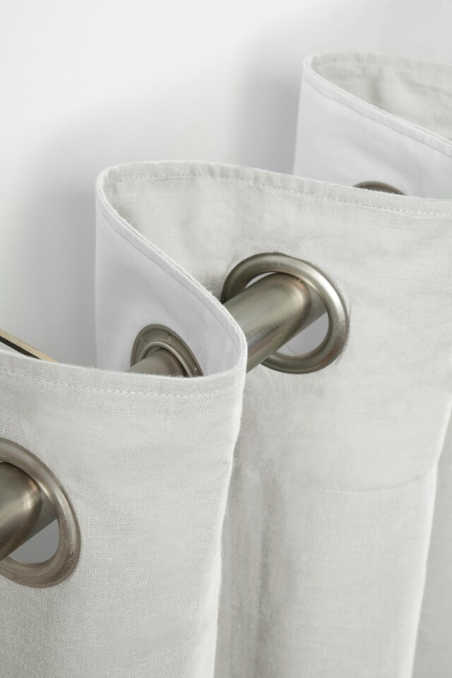 image 1 of Martex Linen Curtains White