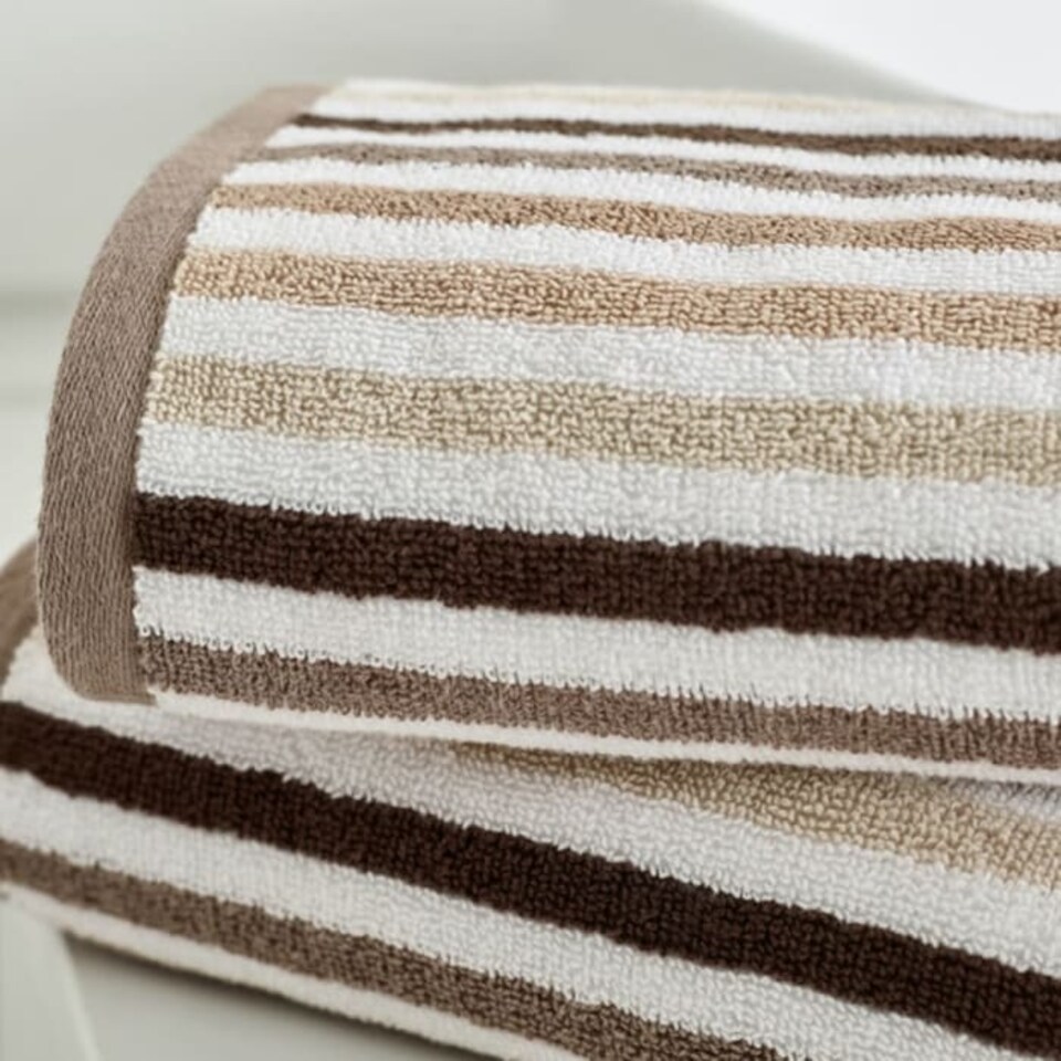 image 1 of Luxury Bliss Linear Stripe Cotton Towel