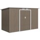 image 6 of Outsunny 9 x 4FT Metal Garden Storage Shed w/ 2 Door, Light Grey Wood Grain Grey