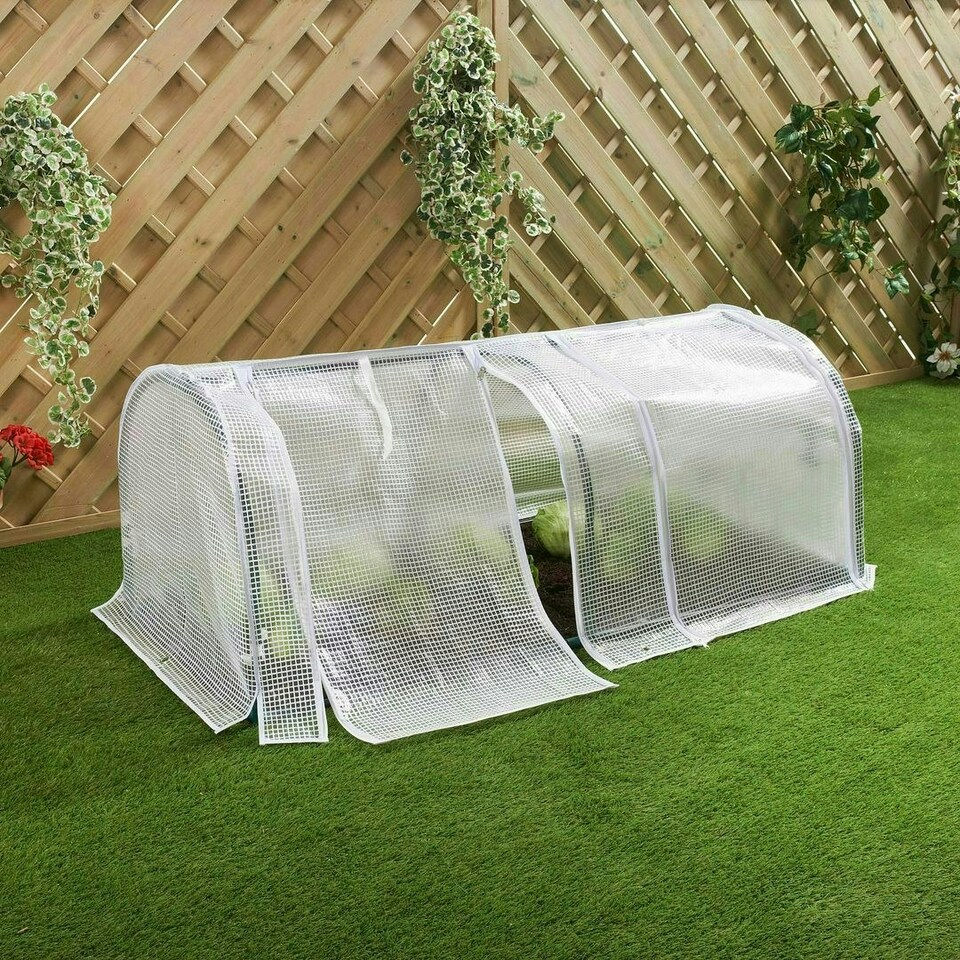 image 1 of GardenKraft 10769 2 Section Grow Tunnel Greenhouse