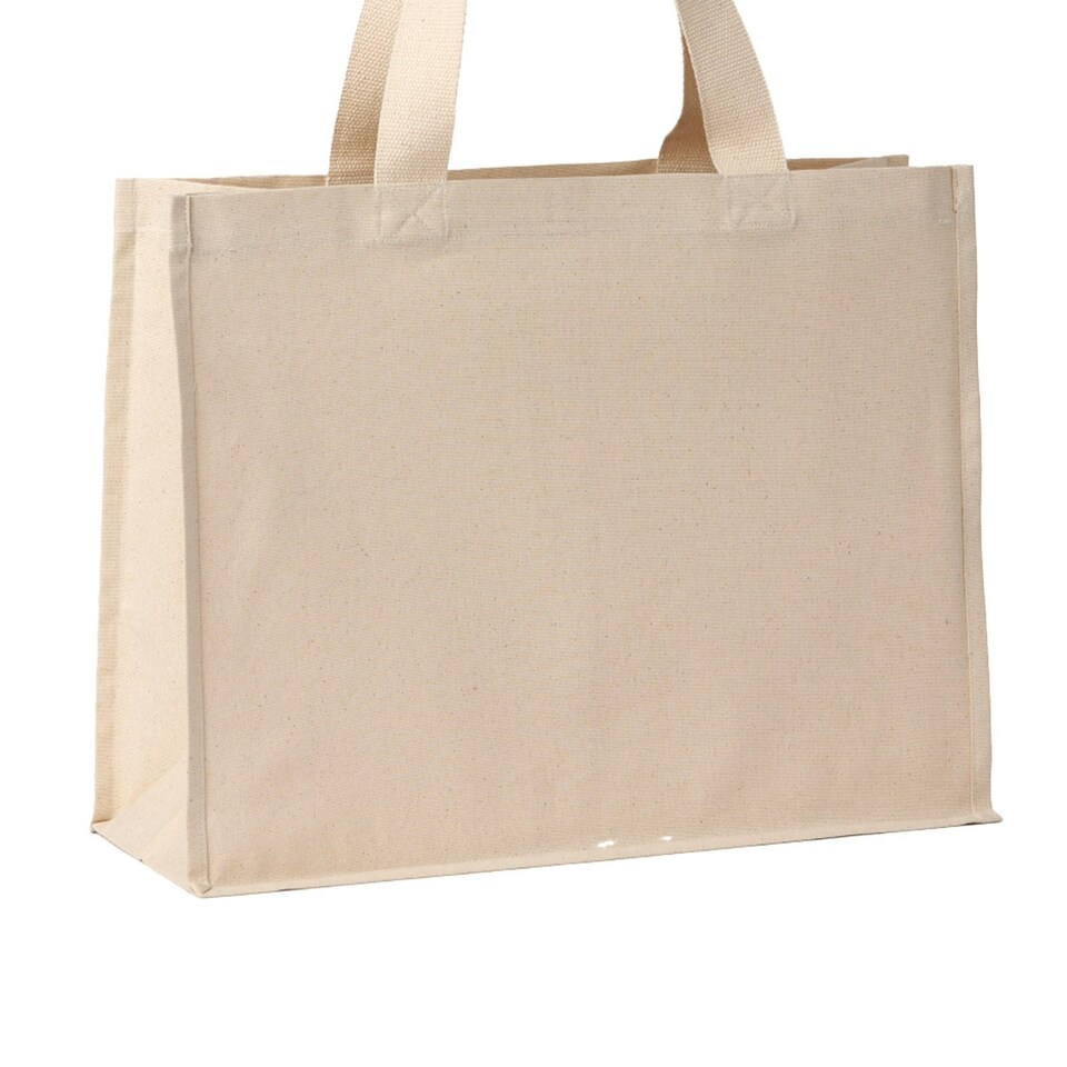 image 1 of Nutshell Premium Stand-Up Canvas Recycled Shopper Bag - Natural - 33cm x 16cm x 27cm | Cream