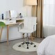 image 2 of Yaheetech PU Leather Height Adjustable Office Chair Mid-Back White