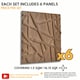 image 2 of NOVECRAFTO Geometric 3D Wall Panels – 6 Sheets Covering 1.5 sqm (16.15 sqft) – Decorative PVC Panels 50x50cm – Modern Geometric Line Design Wooden