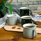 image 5 of Argon Tableware Coloured Enamel Belly Mugs - 375ml - Black - Pack of 6