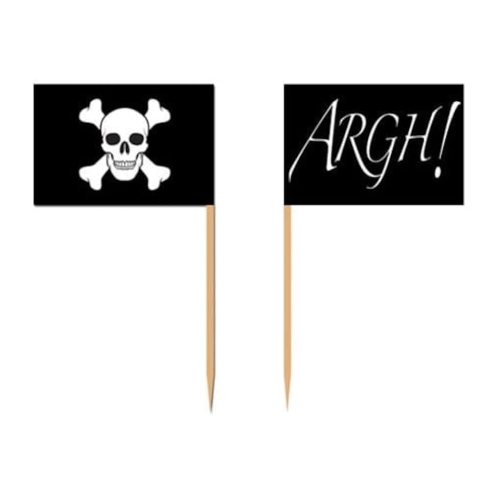 Pirate Flags Food Picks - Pack of 50