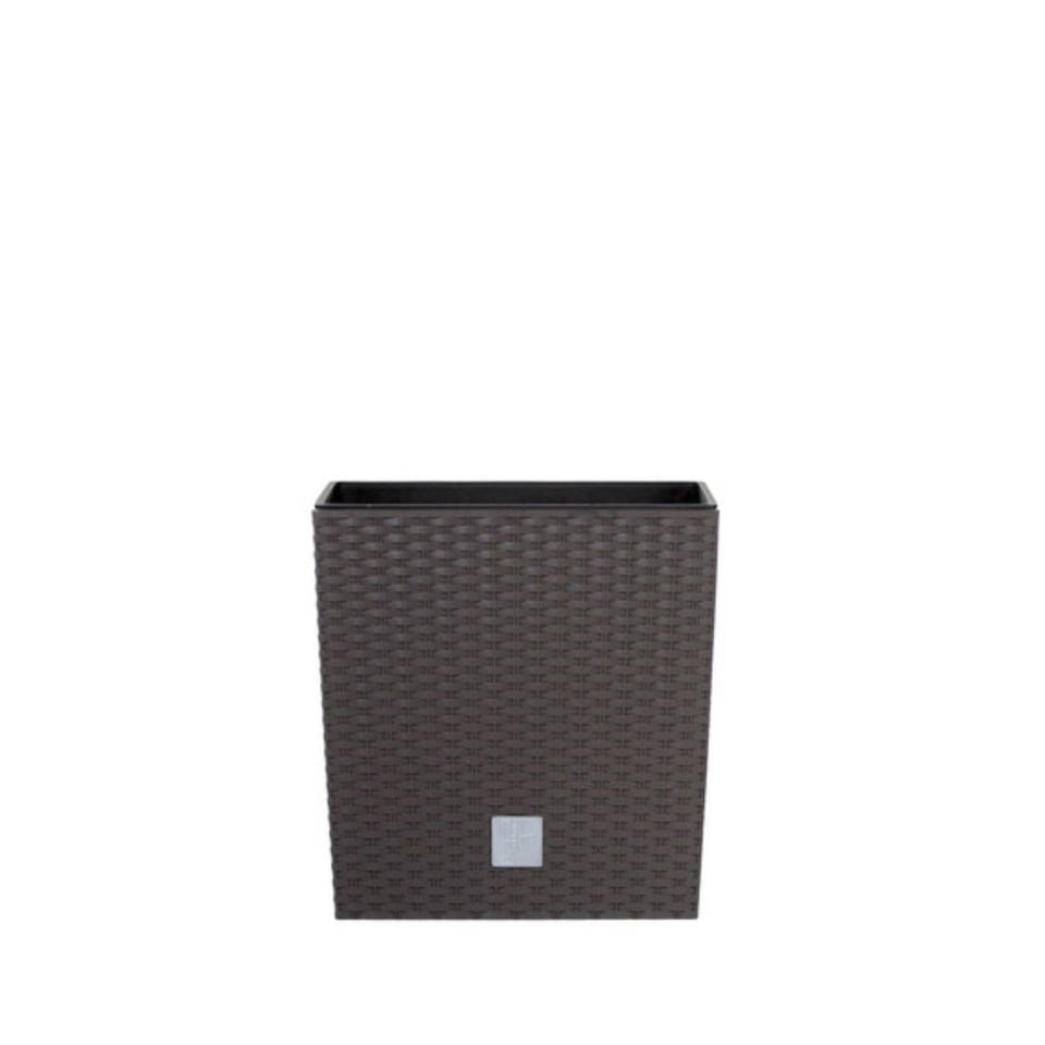 image 1 of 20cm Rato Rattan Design Plant Pots Square -1-2 Pack | Brown | Brown & Set of 1 | 1