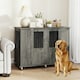 image 1 of PawHut Dog Crate Kennel Cage for Extra Large Dog, Indoor End Table, Grey