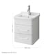 image 2 of Savannah White Hi Gloss Under Basin 2 Drawer Cabinet | White