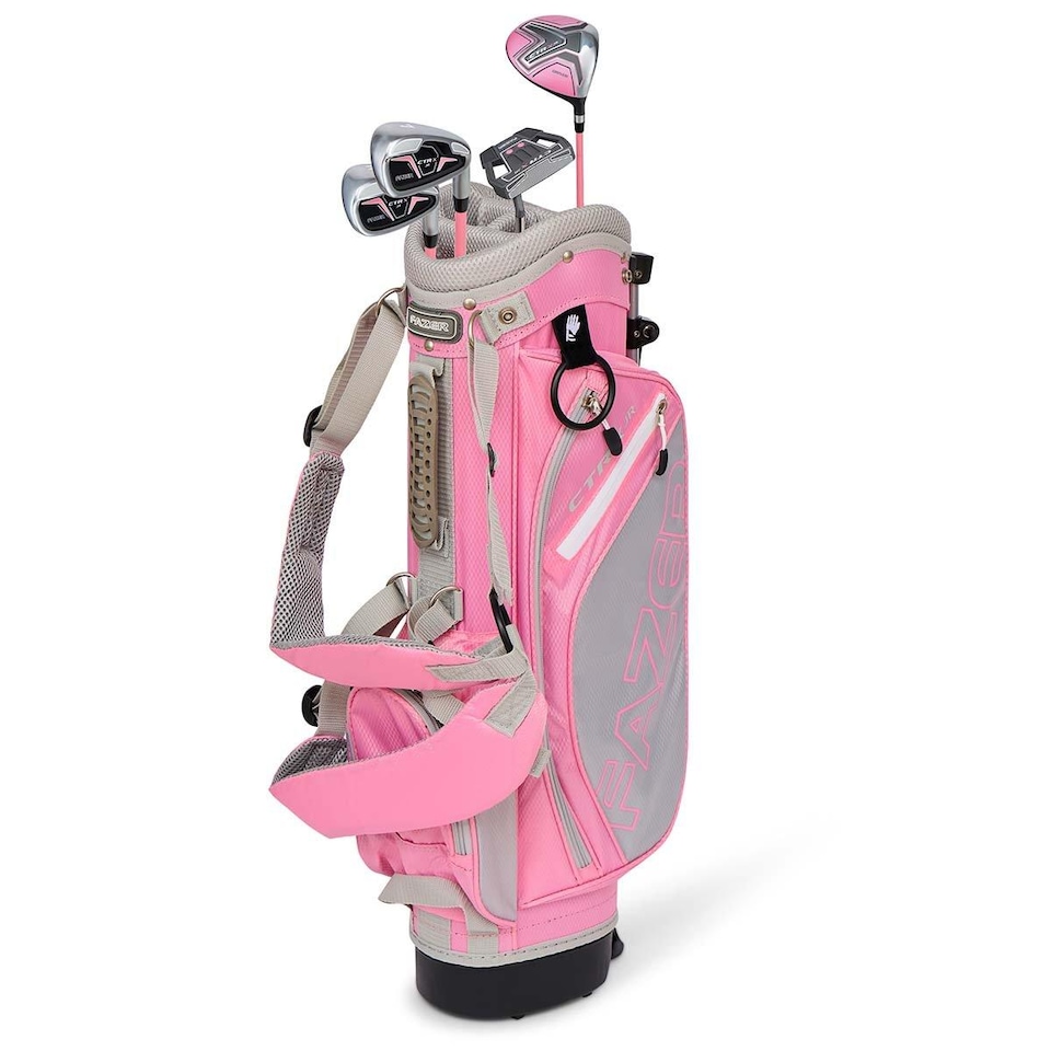 image 1 of Fazer Junior CTRX Age 6-8 4-Piece Golf Stand Bag Package Set - Pink