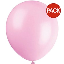 Globos Payaso Latex Metallic Balloons (Pack of 100) - Pink - One Size