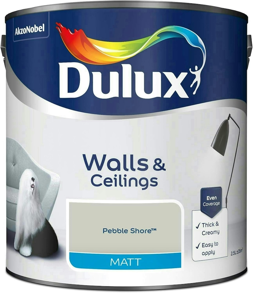 image 1 of Dulux Matt Pebble Shore 2.5L