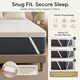 image 5 of 2 inch - 5cm Memory Foam Mattress Topper for King Size Bed With Removable and Washabel Bamboo Zip Cover and Elastic Strap