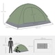 image 7 of Outsunny Camping Tent for 2 Person Dome Tent w/ Storage Pocket Multicoloured | Multi | Multicoloured