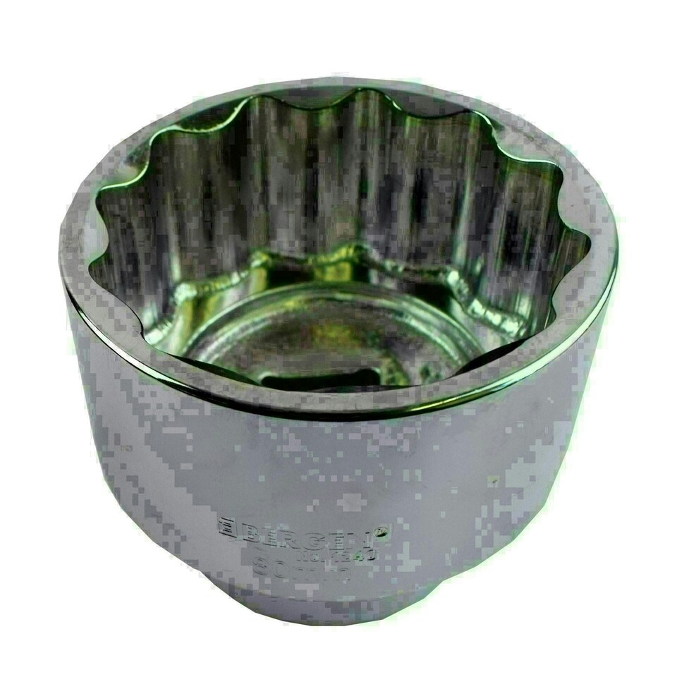 image 1 of Scania Front Hub Wheel Axle Nut Socket 80mm 1" Drive 12 Point By Bergen