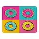 image 1 of Set doughnut sweet food, donut cartoon pop art style (Blanket)