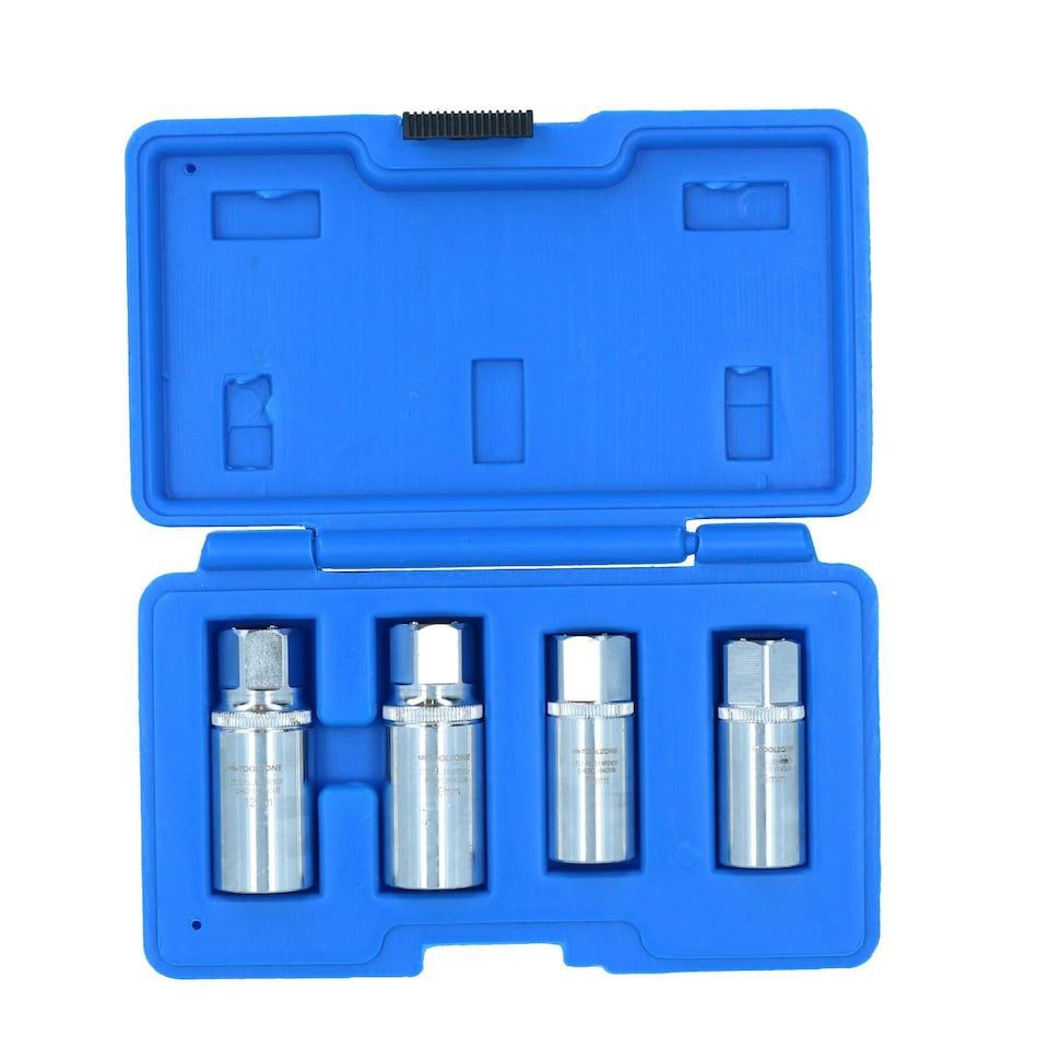 image 1 of Stud Extractor Roller Remover Bolt Removal Socket 4pcs Metric or Imperial TE254