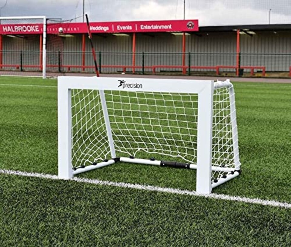 image 1 of Precision Training Pro Mini Aluminium Folding Football Hockey Target Goal, White