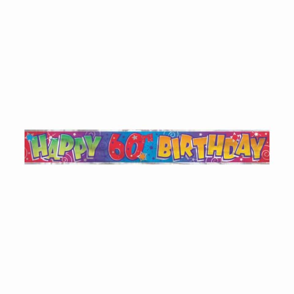 image 1 of Happy 60th Birthday Foil Banner 365cm