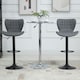 image 6 of HOMCOM Bar Stools Set of 2 Adjustable Height Swivel PU Leather Bar Chairs Grey
