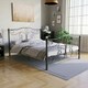 image 2 of Vida Designs Chicago 5ft King Size Metal Frame Crystal Finials, Black, 150 x 200cm