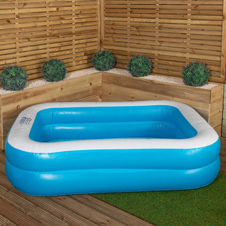 image 1 of 2m x 1.5m Jumbo Rectangular Inflatable Family Paddling Pool