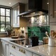 image 2 of Classic Green Countryside Splash Back | White