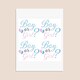 image 3 of Boy or Girl Gender Reveal Square Stickers 95mm - Sheet of 4