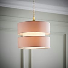 ValueLights Sophia Large Easy Fit 2 Tier Pink Lamp Shade & Bulb