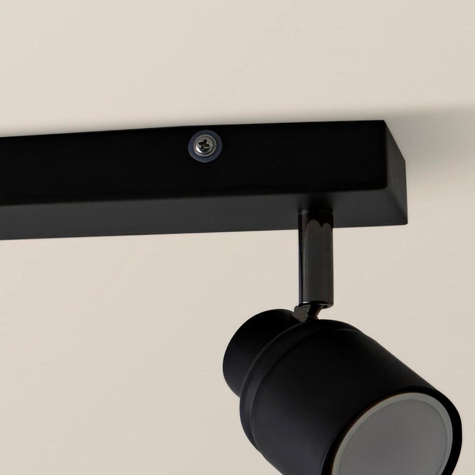 image 1 of ValueLights Benton Black IP44 Bar Bathroom Ceiling Light | Black