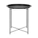 image 1 of Harbour Housewares Round Steel Tray Table - Matt Black