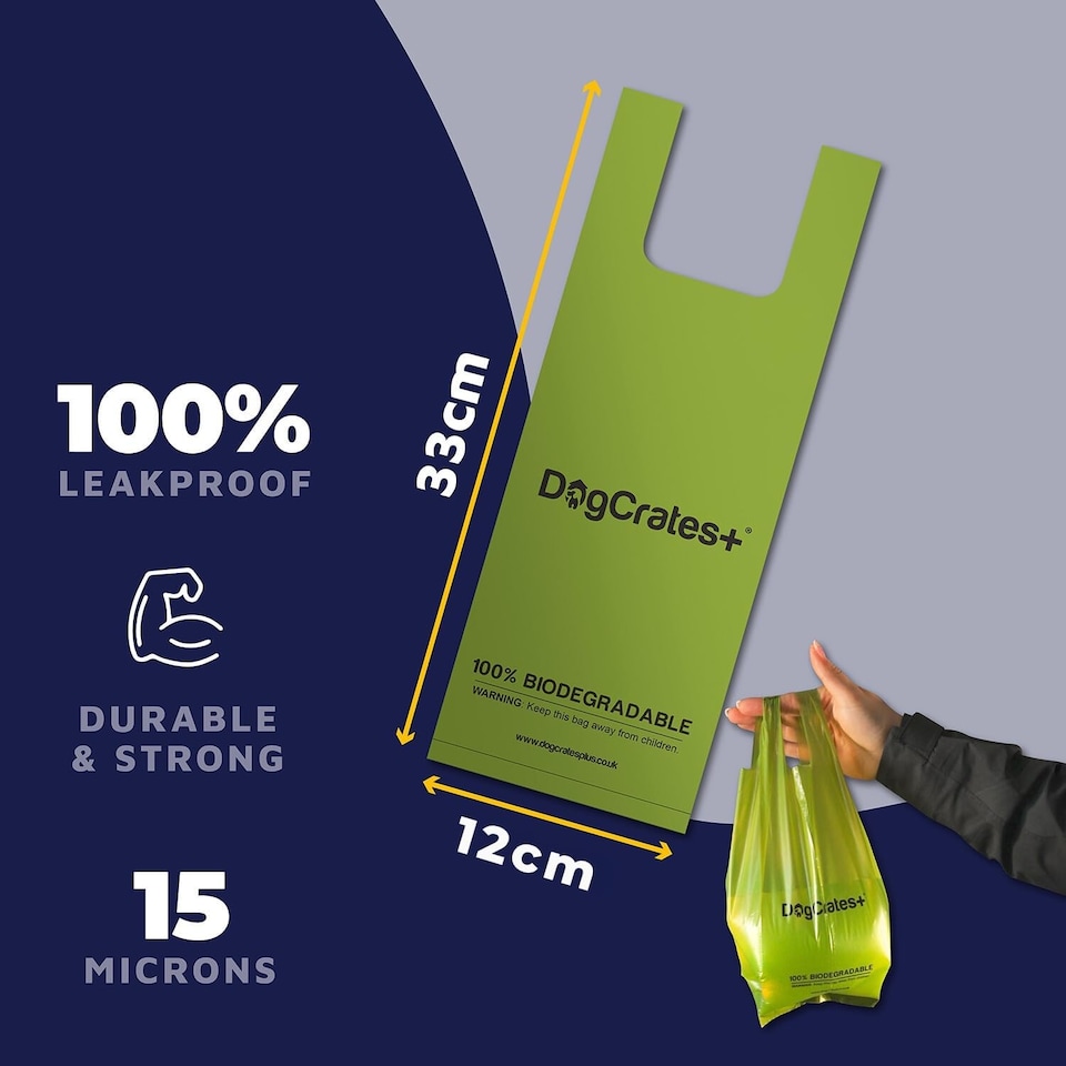 image 1 of DogCrates+ Dog Poo Bags - 270 Leak Proof and Extra Thick Poop Bags with Tie Handles