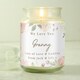 image 2 of Personalised Wedding Large Candle Jar White