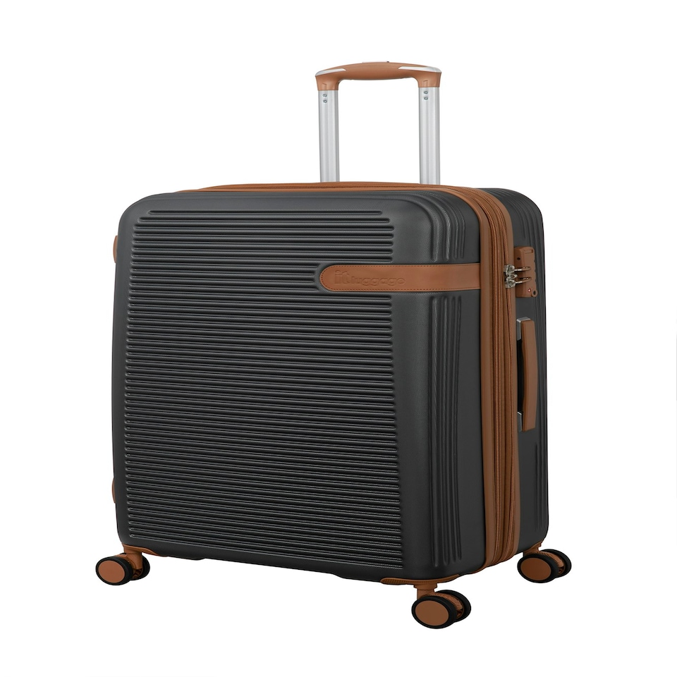 image 1 of IT Luggage Clarify Charcoal Medium Suitcase with TSA Lock Grey | Medium