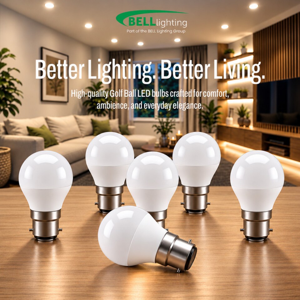 image 1 of BELL Lighting B22 Dimmable SMD Golf Ball Natural White 4000K 4.7W Light Bulb